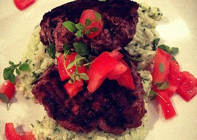 Read more about the article Beef Burgers with Cauliflower and Tahini Mash